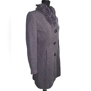 Rani Arabella Cashmere Wool Rosette Coat